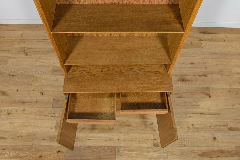 Furniture Mid Century Swedish Oak Shelf, 1970s photo