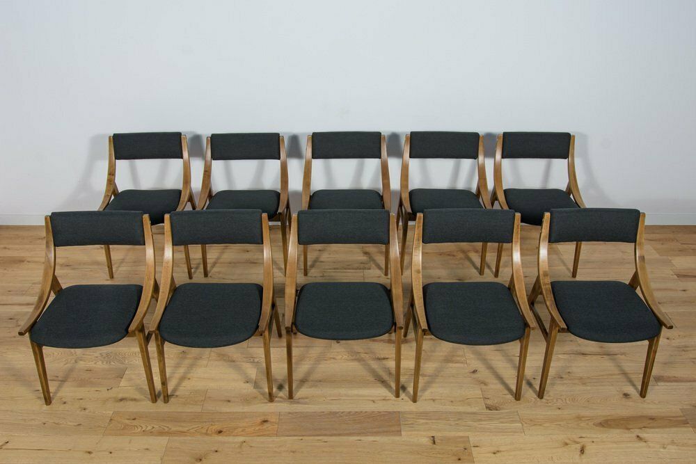 Polish Ski Jumper Chairs From Zamojska, 1970s, Set Of 10 photo for sale