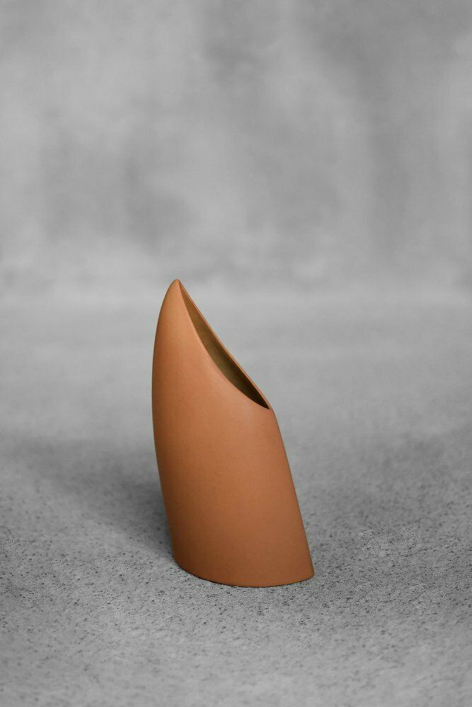 Mid Century German Modern Stoneware Brick Red Vase From Asa Selection, 1980s photo Home Decor