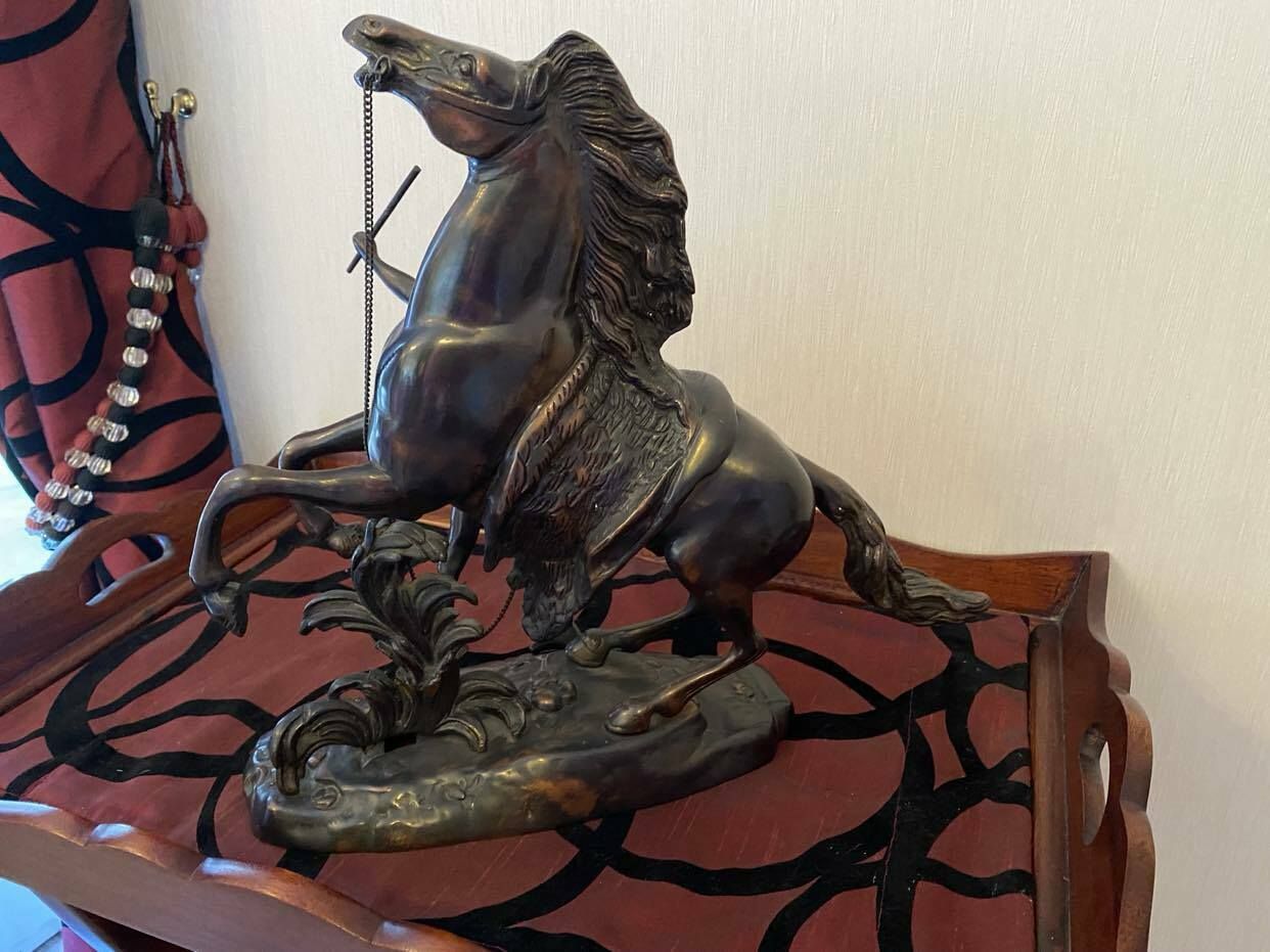 A French, Bronze Equine Statue In The Manner Of Guillaume Coustou (1677 1746), Dating To The Late 19th Century, Circa 1900. photo Art