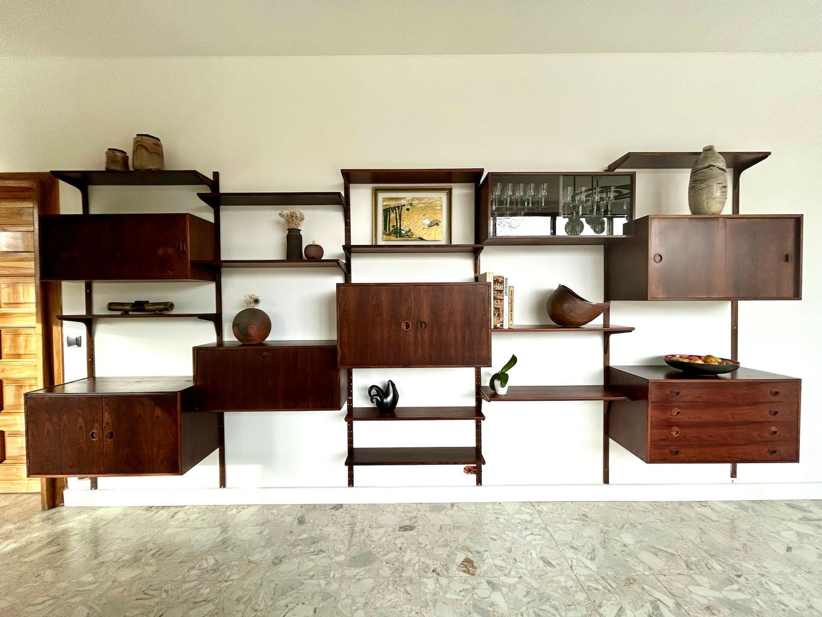 Hansen & Guldborg Møbler Wall Bookcase In Rosewood, Denmark 1960 photo for sale