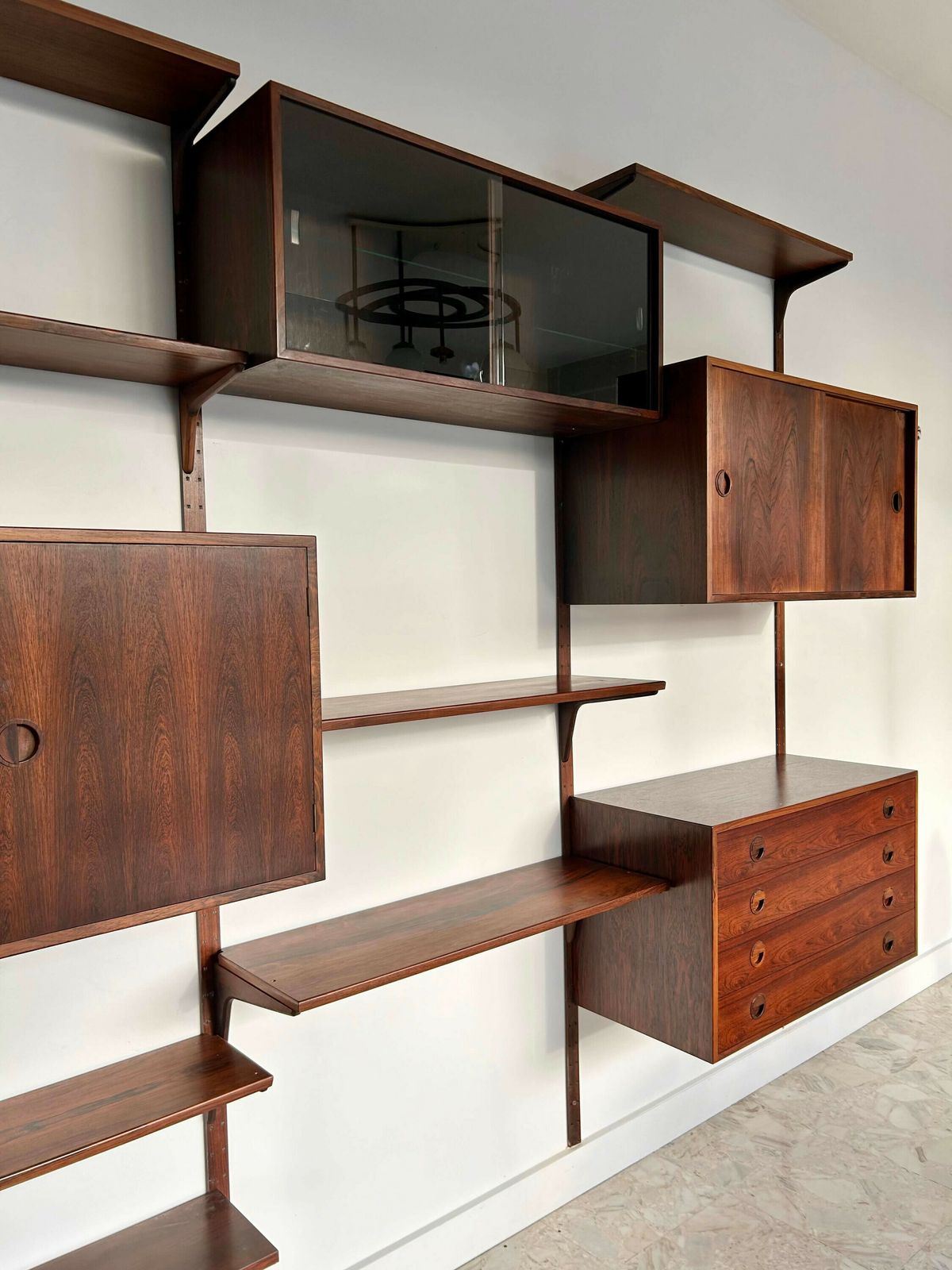 Hansen & Guldborg Møbler Wall Bookcase In Rosewood, Denmark 1960 photo buy