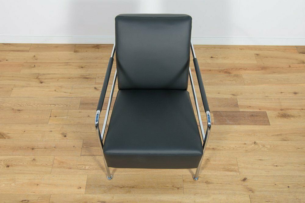 Swedish Leather Armchair By Gunilla Allard For Lammhults, 1990s photo Furniture
