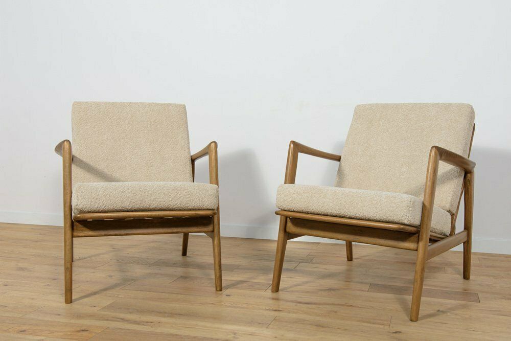 Mid Century Model 300 139 Armchairs From Swarzędz Factory, 1960s, Set Of 2 photo for sale