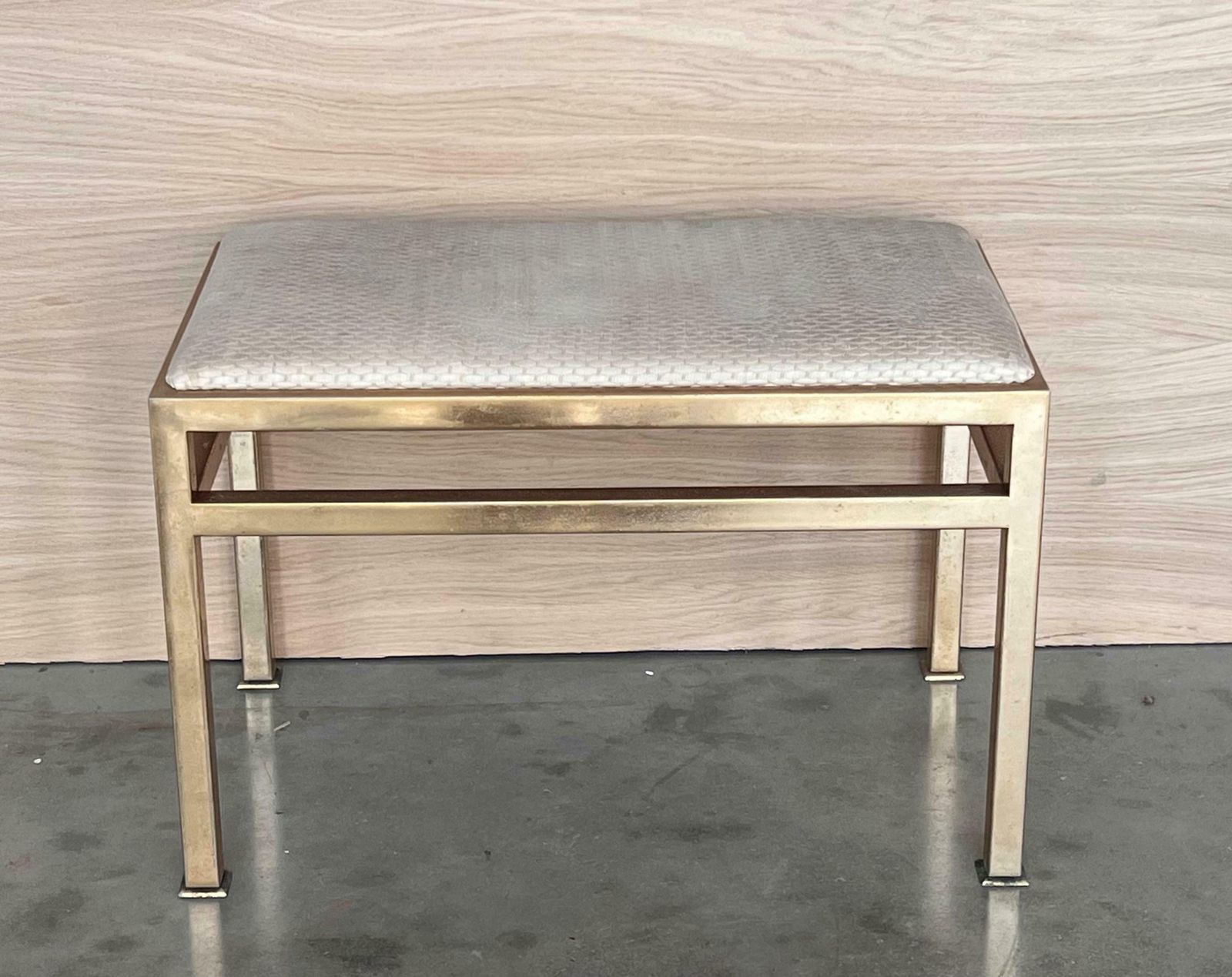 Banc ou tabouret mid-century en laiton, années 1970 photo buy
