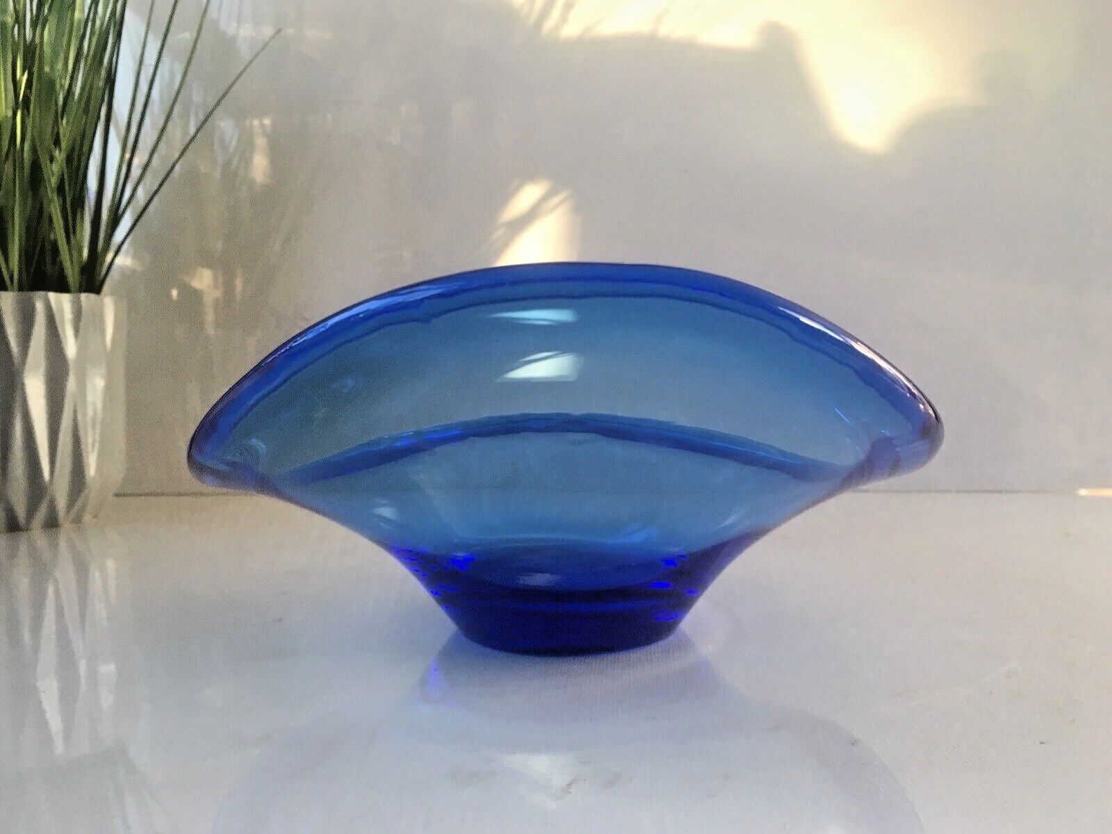 Freeform Art Glass Bowl Mid Century Modern Danish Holmegaard Selandia Per Lutken Ikea Snits Lotta Pettersson photo Home Decor