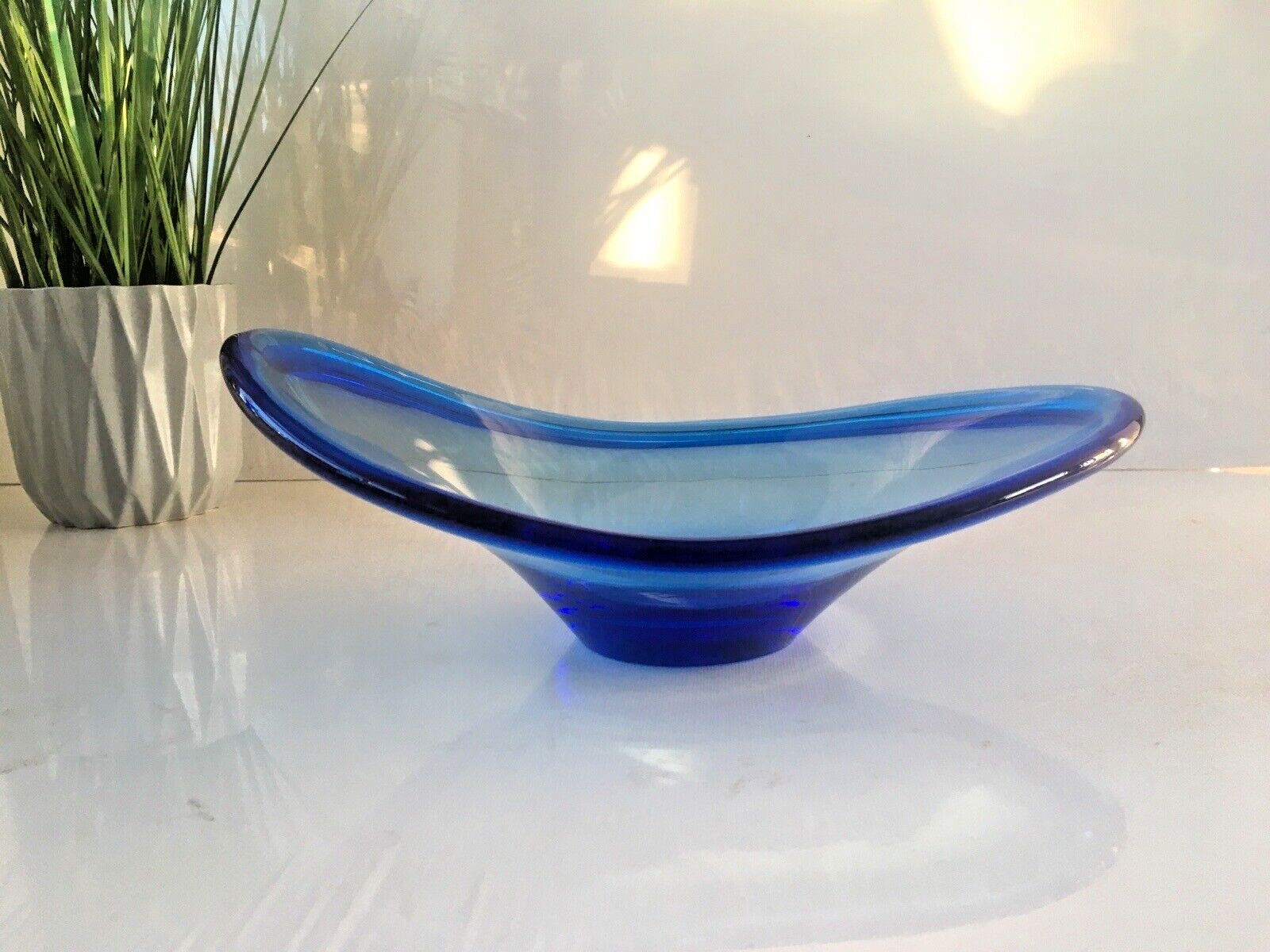 Freeform Art Glass Bowl Mid Century Modern Danish Holmegaard Selandia Per Lutken Ikea Snits Lotta Pettersson photo 100.0