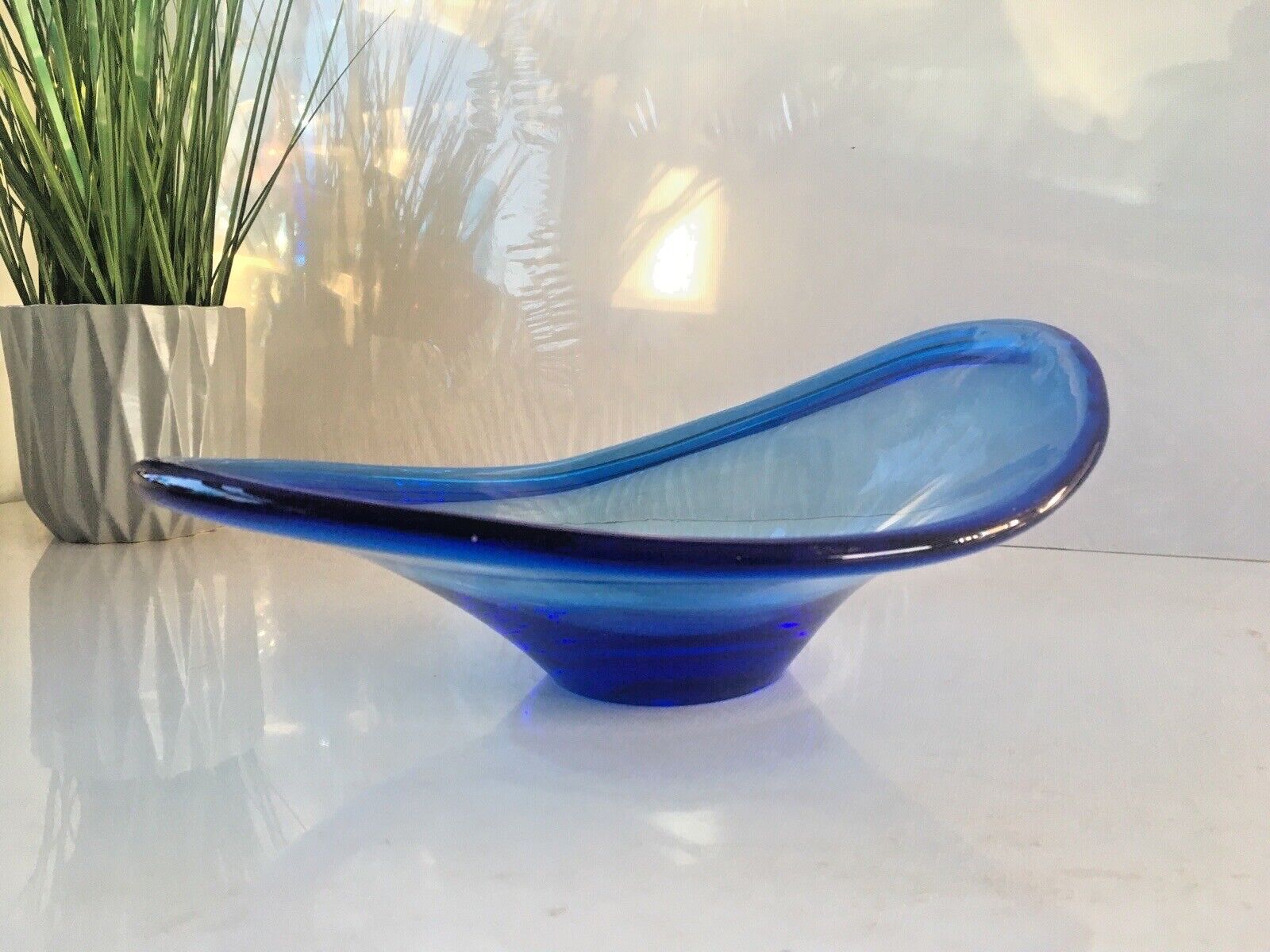 100.0 Freeform Art Glass Bowl Mid Century Modern Danish Holmegaard Selandia Per Lutken Ikea Snits Lotta Pettersson photo