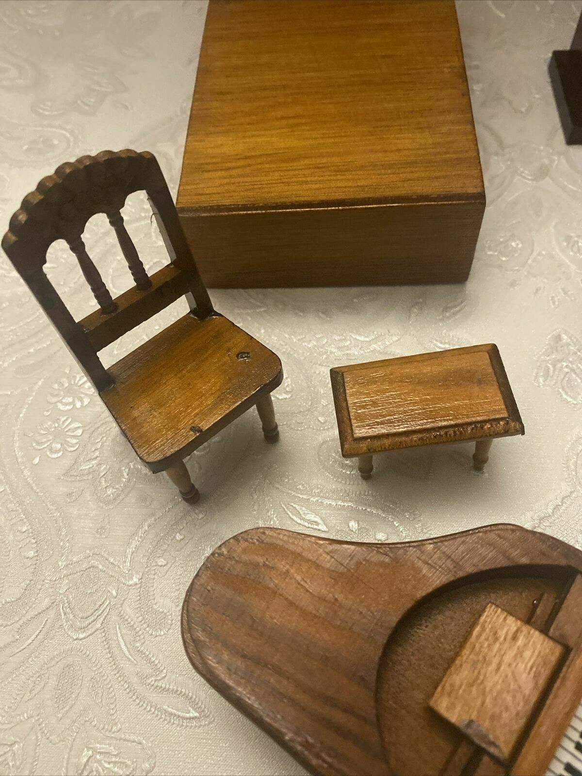R.O.C. Taiwan Dolls House Furnitures Job Lot Fireplace Beds Piano Chairs #3 photo for sale