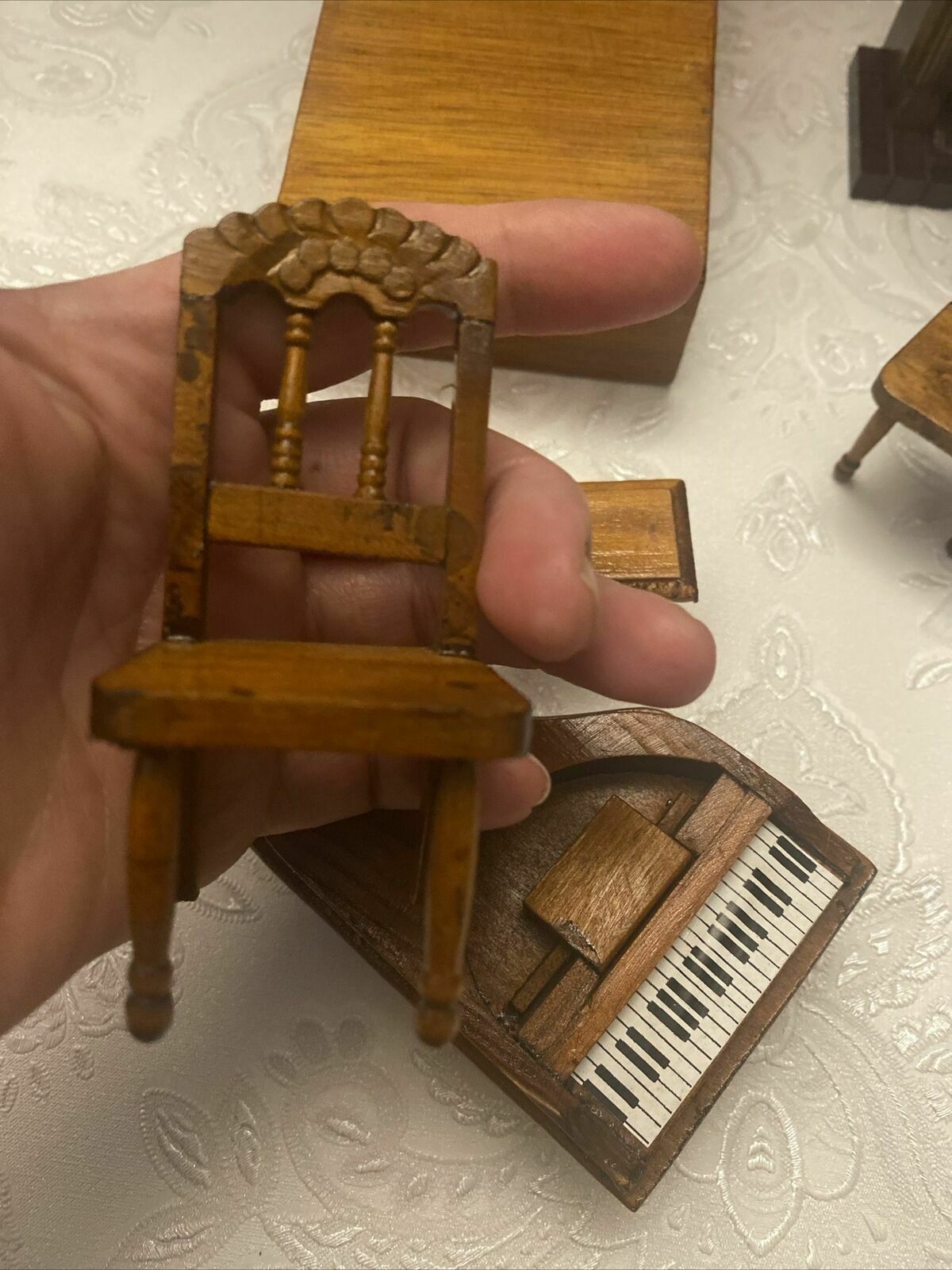 R.O.C. Taiwan Dolls House Furnitures Job Lot Fireplace Beds Piano Chairs #3 photo Home Decor
