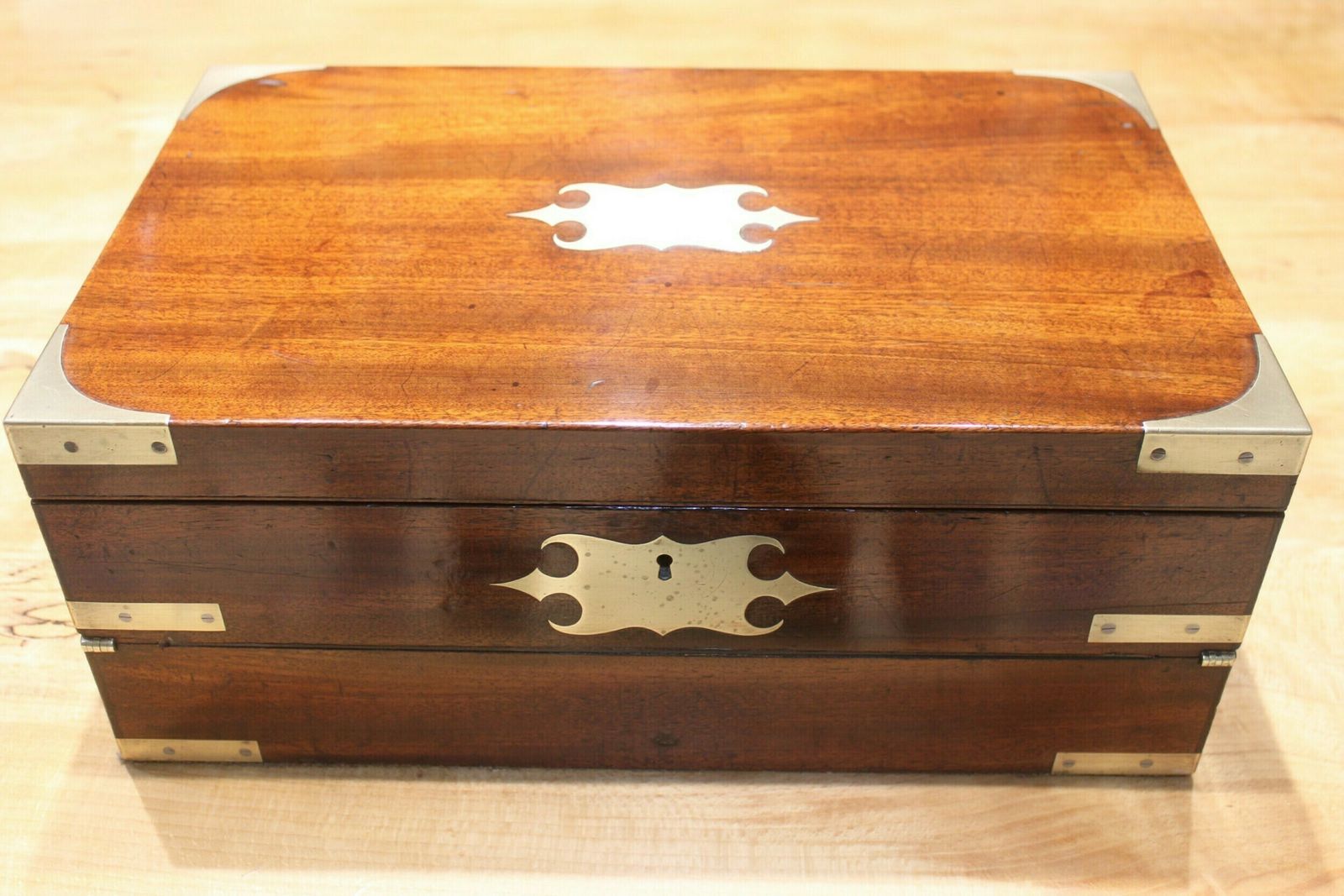 Late Georgian Mahogany Campaign Bi Fold Writing Slope photo furniture