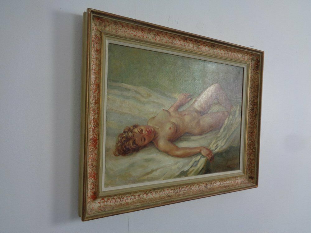 Nussbaumer, Nude Painting, 1930s, Oil On Canvas, Framed photo vinterior