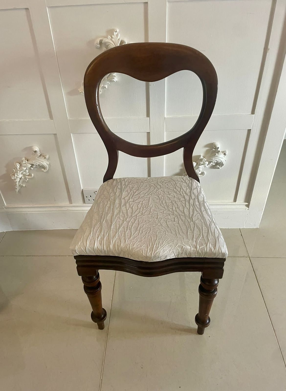 photo for sale Pair Of Antique 19th Century Quality Mahogany Side Chairs
