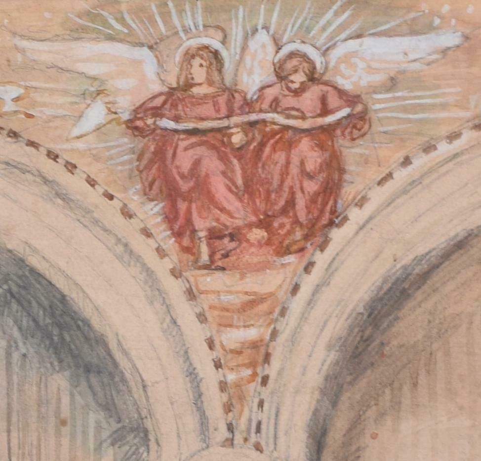 Reginald Hallward Church Wall Painting Design By Reginald Hallward 1904 photo Art