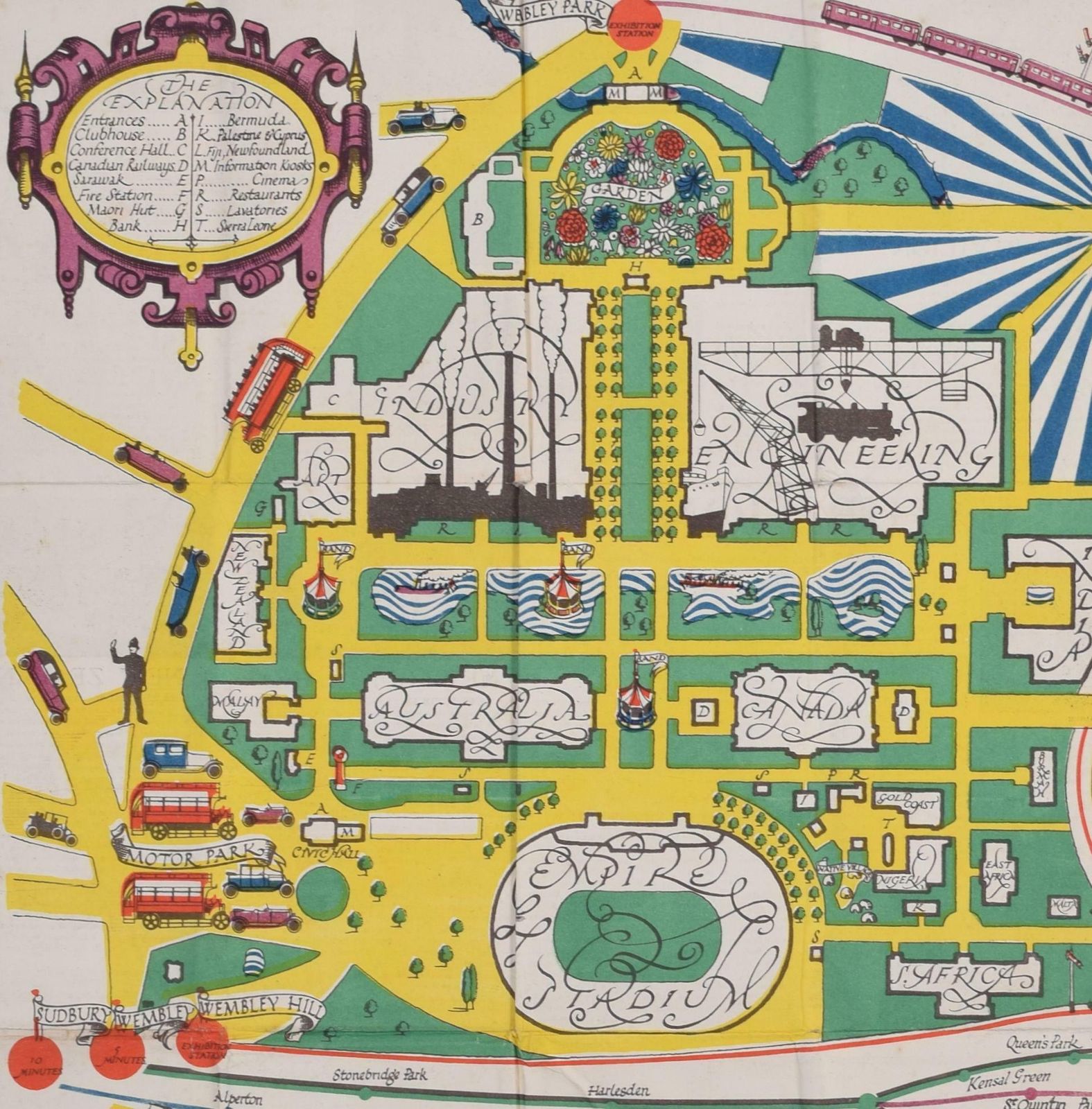 Stanley Kennedy North British Empire Exhibition 1924 Wembley Map By Stanley Kennedy North 1924 photo furniture