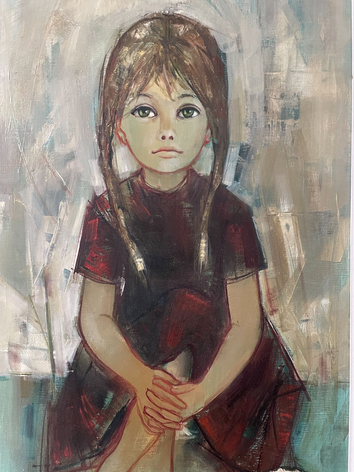 Mid 20th Century Painting Of A Young Girl
