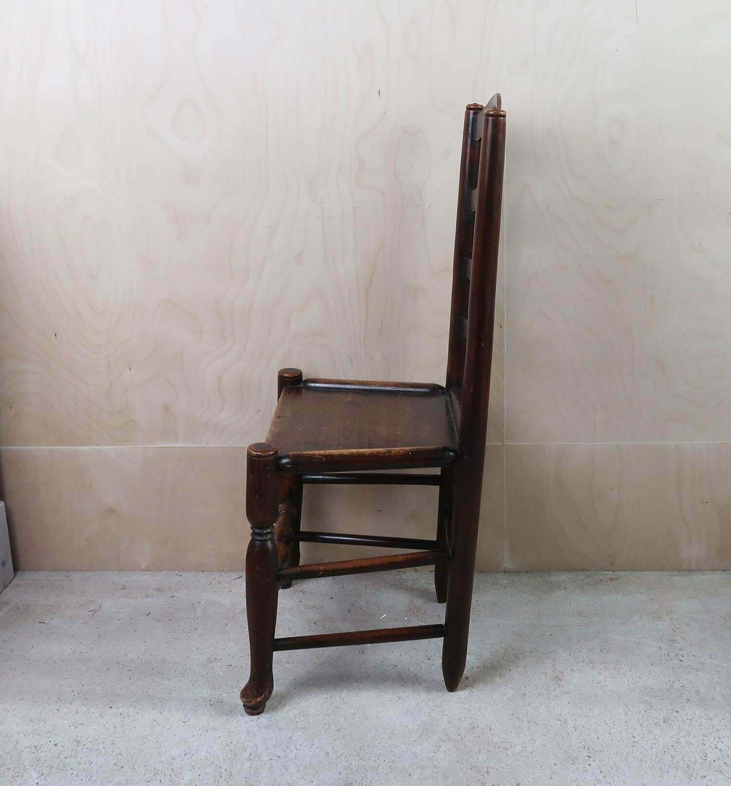 Near Pair Of Antique Welsh Country Ladder Back Chairs. C.1800 photo vintage