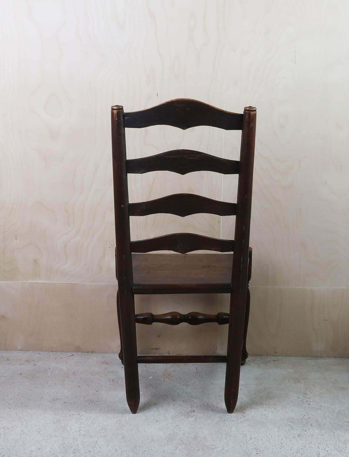 photo furniture Near Pair Of Antique Welsh Country Ladder Back Chairs. C.1800