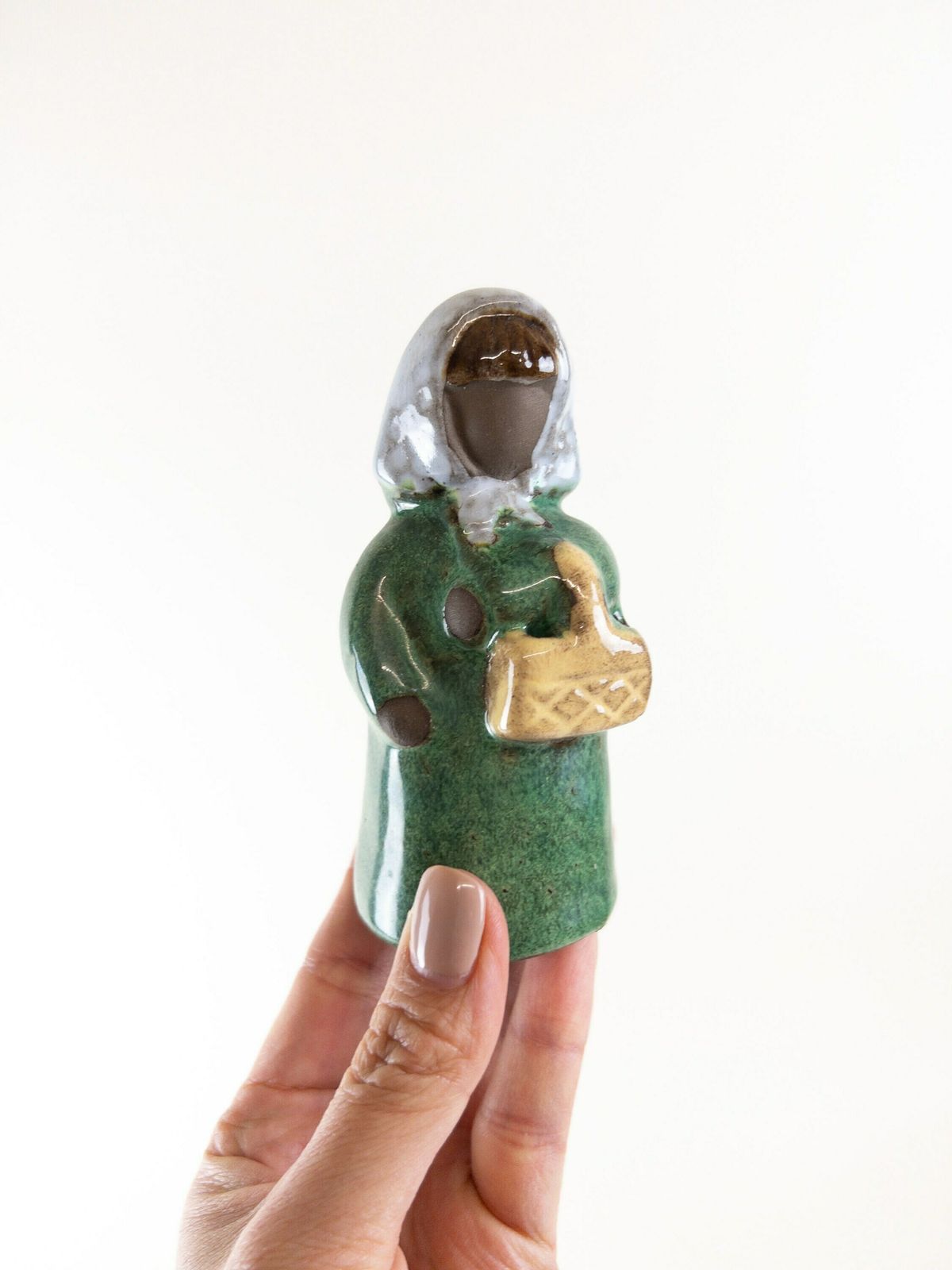 photo for sale Jie Gantofta Sweden Figurine   Girl Holding A Basket Figure