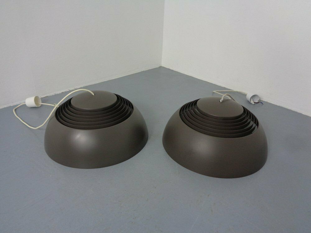 Lighting Aj Royal Ceiling Lamps By Arne Jacobsen For Louis Poulsen, Denmark, 1960s, Set Of 2 photo
