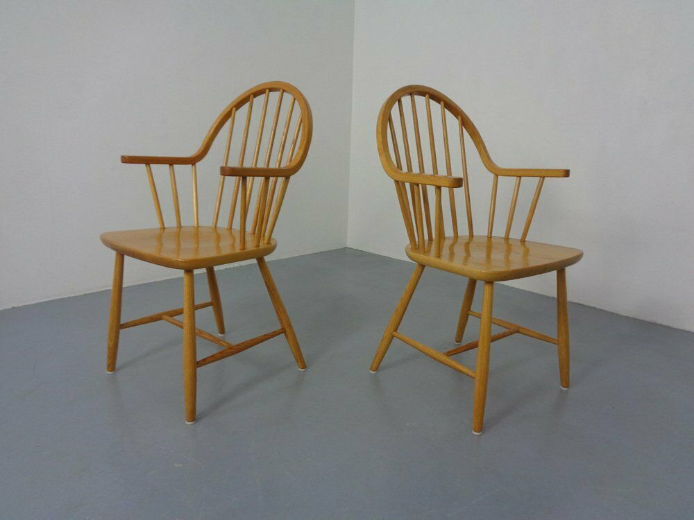 photo furniture Oak Armchairs By Erik Ole Jørgensen For Tarm Stole Møbelfabrik, Set Of 2