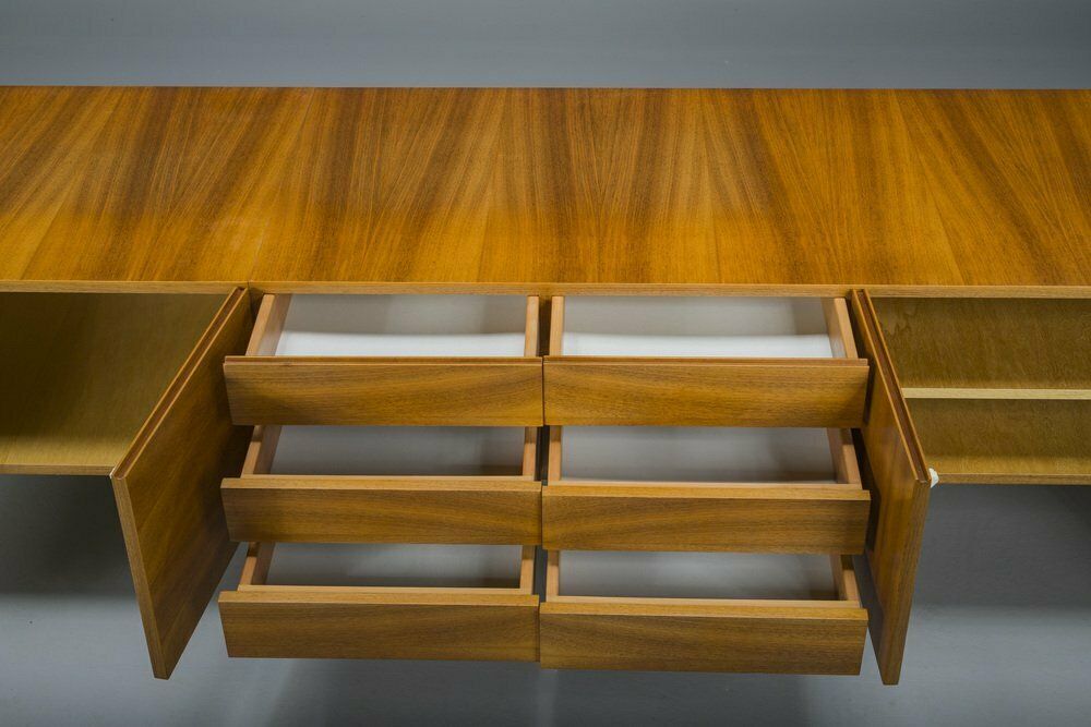 photo vintage Mid Century Wall Cabinet And Sideboard From Walunt, 1970s, Set Of 2