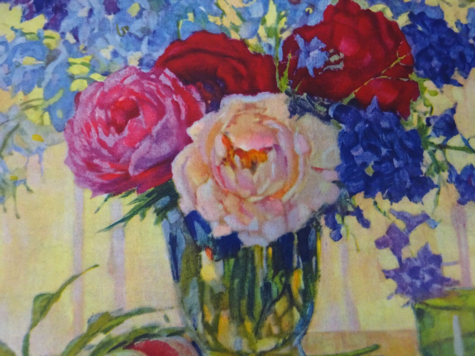 Art Lot Of 9 Early 20th C Floral Litho Prints (Unframed) photo