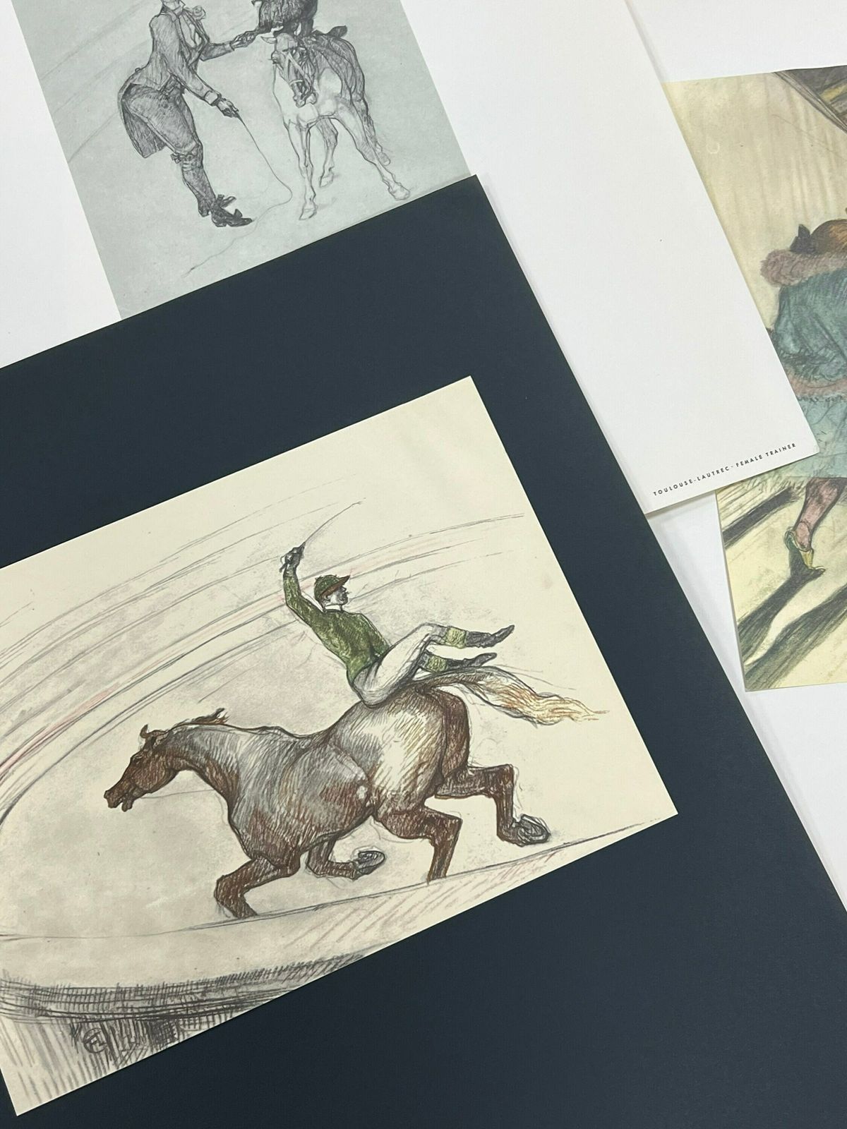 Henri Toulouse Lautrec ‘At The Circus’ Suit Of Color Drawing, Facsimile Reproductions From The Original Portfolio, Suitable For Framing photo vinterior