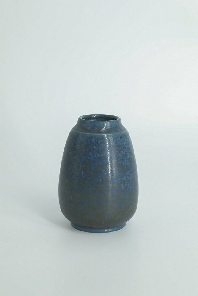Klein Mid Century Scandinavisch Modern Verzamelbaar Steengoed Vaasje Nr. 108 Van Gunnar Borg Voor Höganäs Ceramics, Jaren 1960
