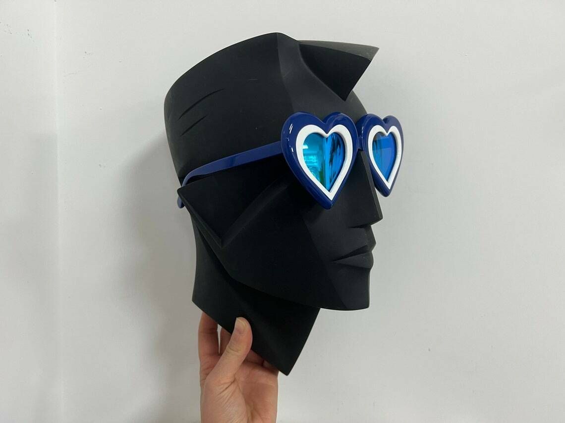 Vintage Black Face Sculpture, Original Lindsey B Balkweill Wall Mask Brian, Plastic Sculpture Mannequin, Sunglass Display