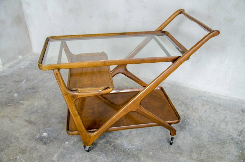 Mid Century Serving Trolley By Cesare Lacca For Cassina, 1950s photo furniture