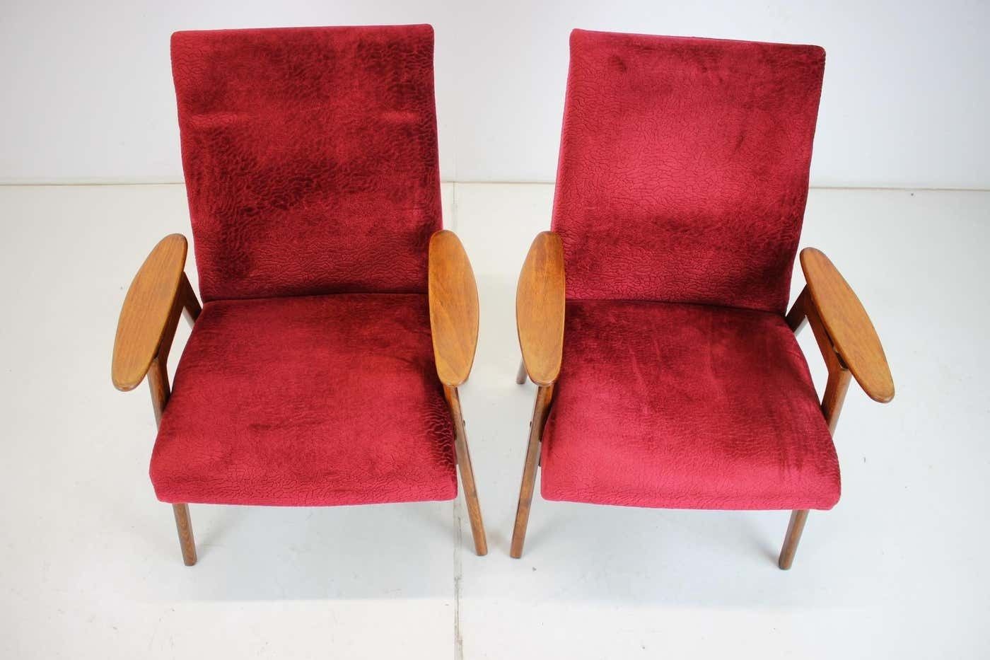 Set Of Two Lounge Chair By Jaroslav šmídek For Jitona, 1960s photo vintage