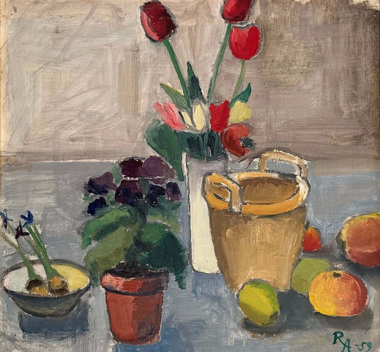 Original Oil Painting By Swedish Artist Ruth Asplund photo furniture