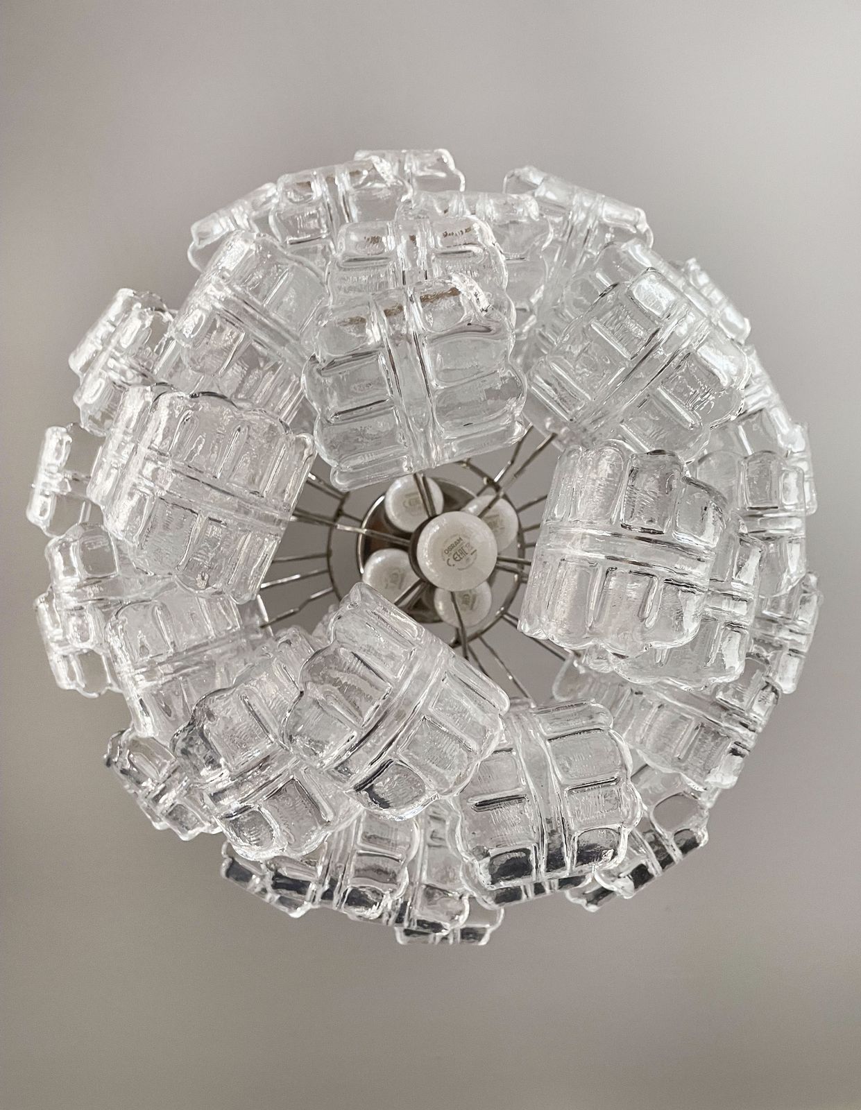 Italian Murano Six Tier Felci Glass Chandelier photo for sale
