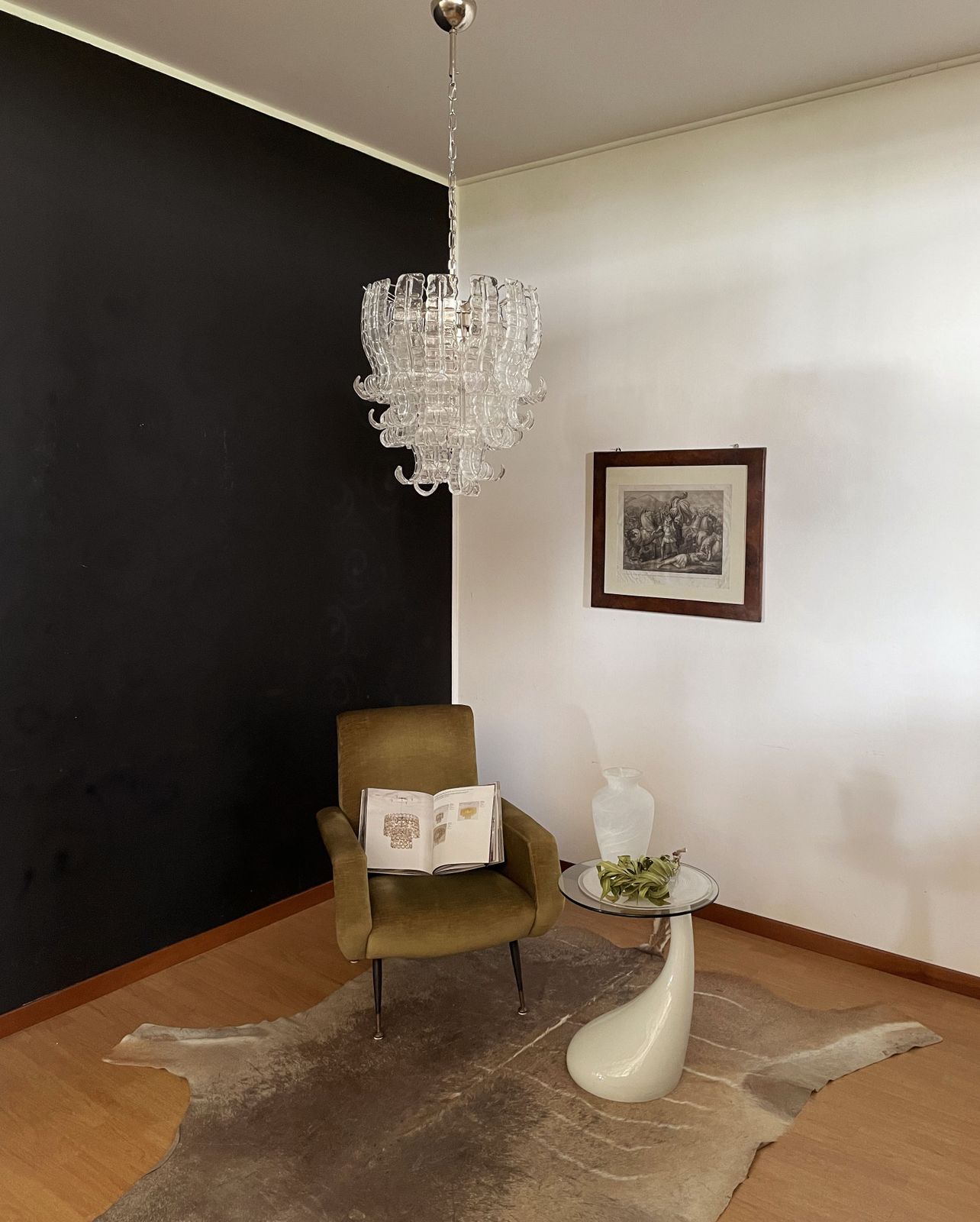 1100.0 Italian Murano Six Tier Felci Glass Chandelier photo