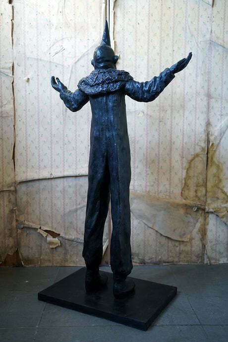 Beth Carter; Standing Clown; Black Resin; Edition 3/15 photo Art