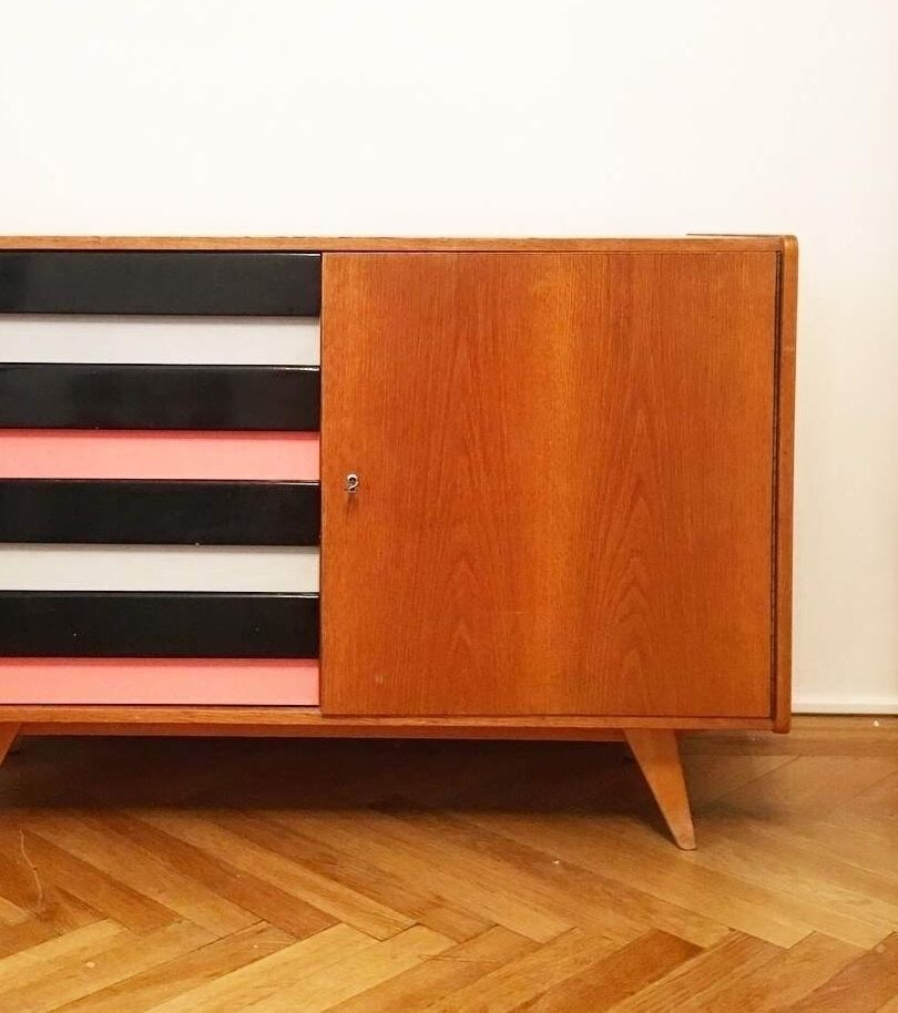 Striped Sideboard By Jiri Jiroutek For Interiér Praha, 1960s photo for sale