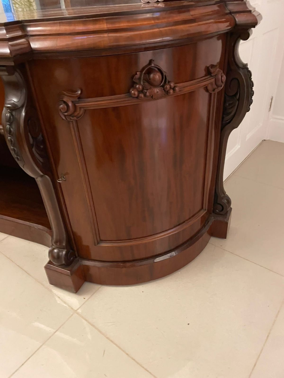 5875.0 Outstanding Quality Antique 19th Century Carved Mahogany Sideboard photo