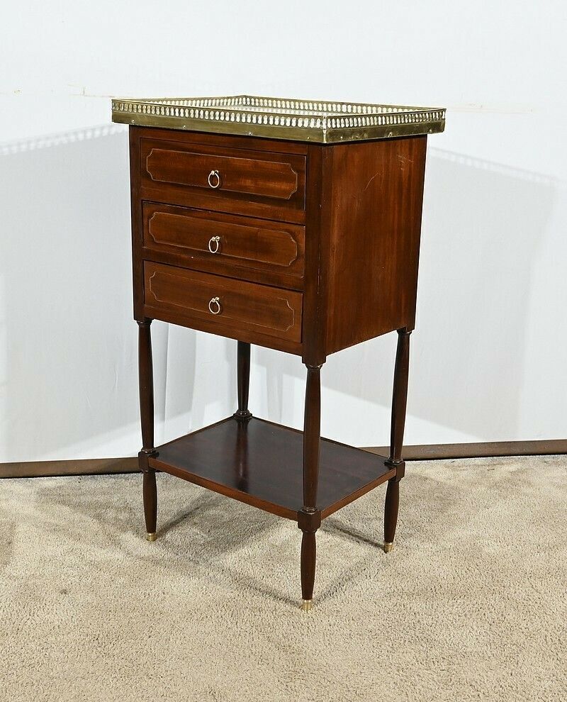 Small Mahogany Chiffonnière Living Room Table, Louis XVI – 18th Century photo furniture