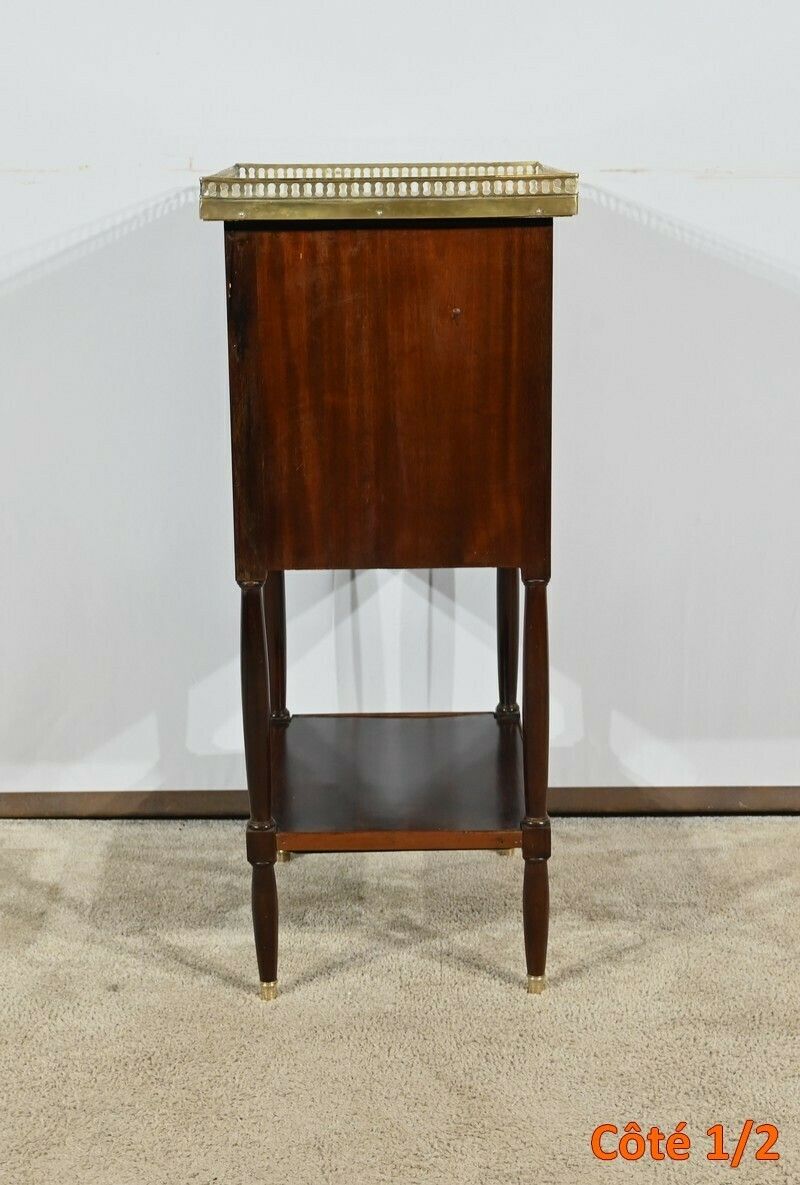 photo furniture Small Mahogany Chiffonnière Living Room Table, Louis XVI – 18th Century
