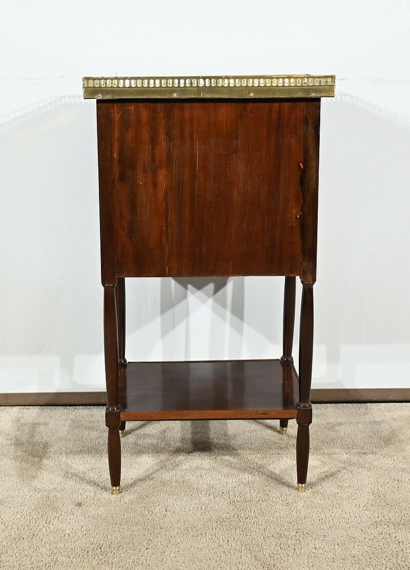 Furniture Small Mahogany Chiffonnière Living Room Table, Louis XVI – 18th Century photo