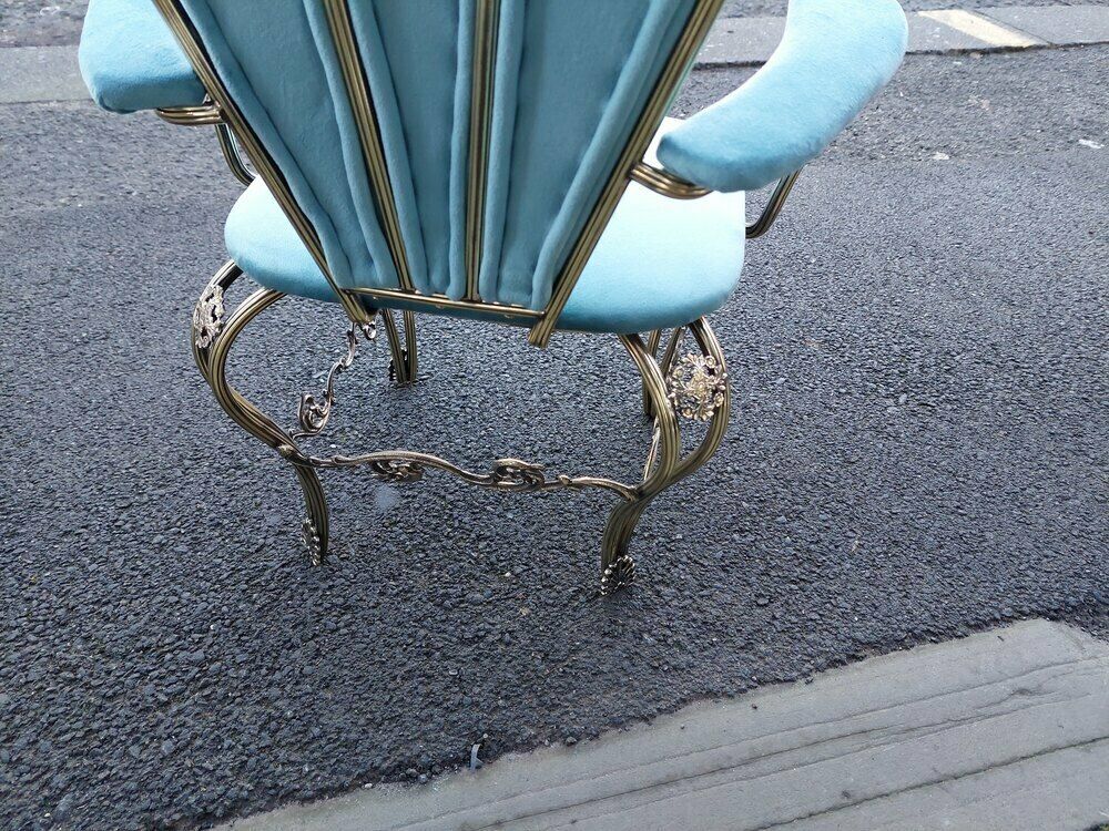 1920's Brass Framed Child's/Dolls Chair photo vinterior