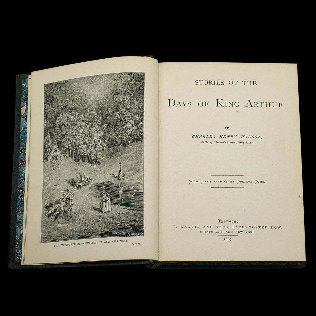 Antique Book, Days Of King Arthur, Mythology, English, Fiction, Late Victorian photo for sale