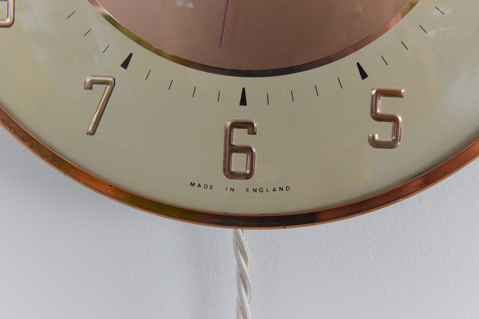 Vintage Bronze 1960s Metamec Electric Wall Clock photo buy