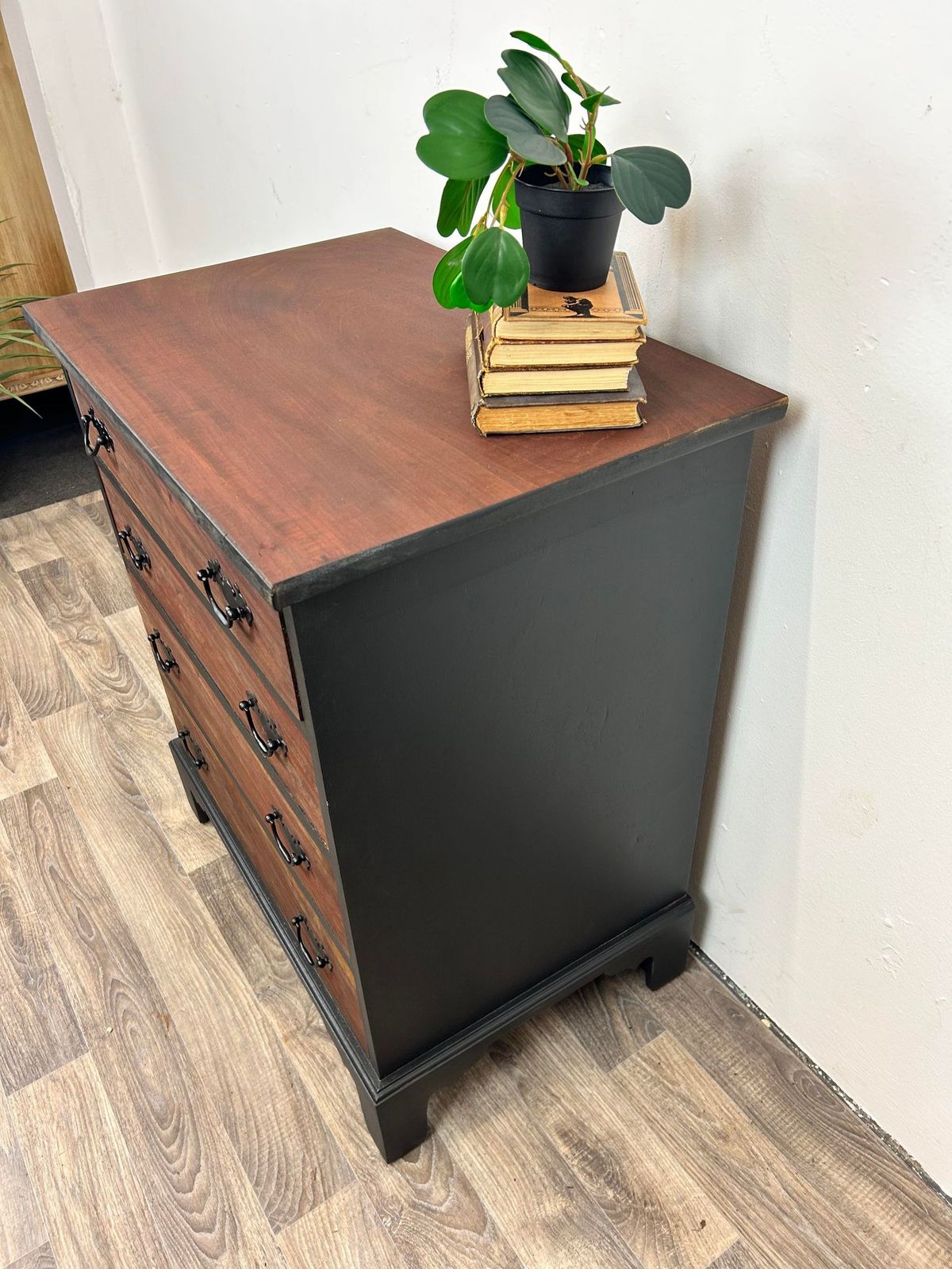 1970s French Style Mid Century Hand Painted Mahogany Chest Of Drawers  Office Furniture photo furniture