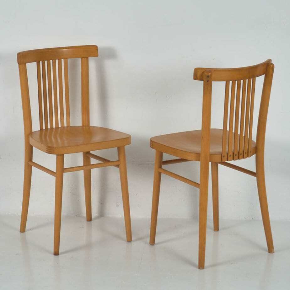 Set Of Retro Style Dining Chairs (C.1950). Set Of 4 Pieces #1 photo 543.0
