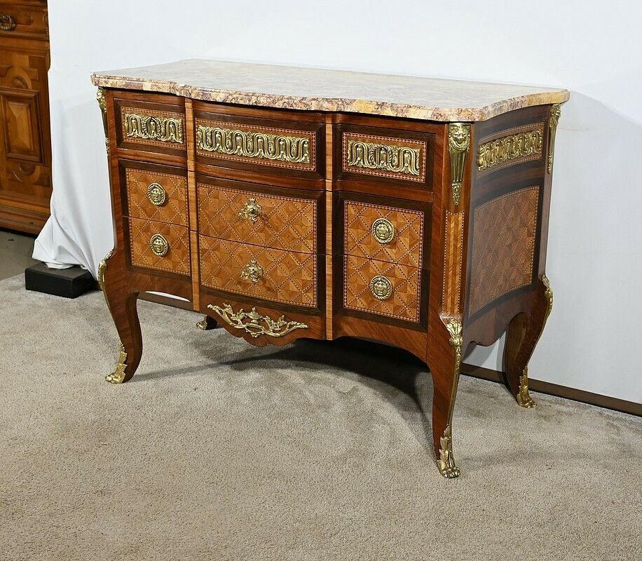 Rosewood And Amaranth Chest Of Drawers, Louis XV / Louis XVI Transition Style – Late 19th Century photo furniture