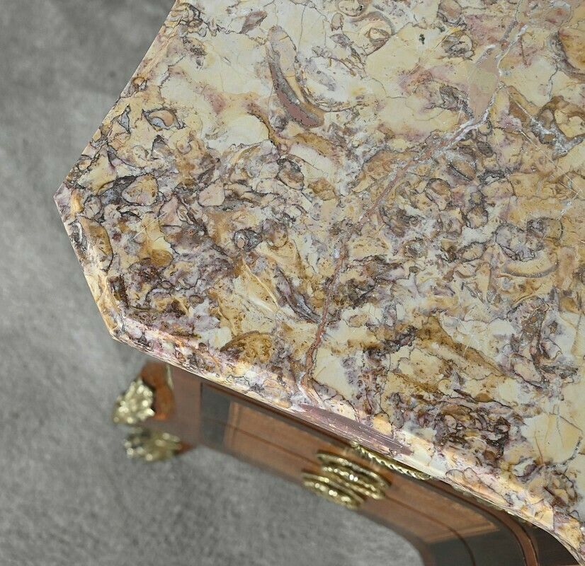Rosewood And Amaranth Chest Of Drawers, Louis XV / Louis XVI Transition Style – Late 19th Century photo 4734.67741982