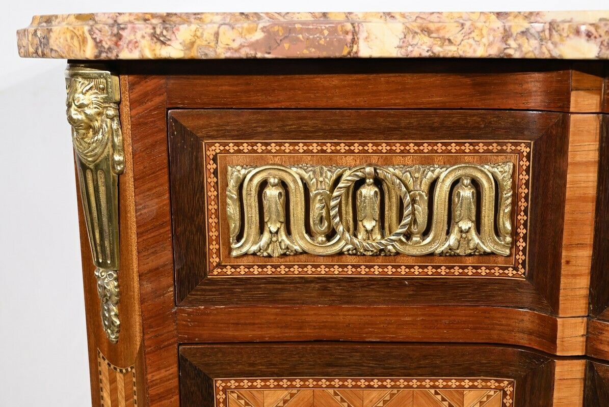 Furniture Rosewood And Amaranth Chest Of Drawers, Louis XV / Louis XVI Transition Style – Late 19th Century photo