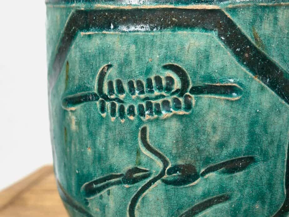 Turquoise Green Antique Decorative Vase (C.1820) #1 photo furniture